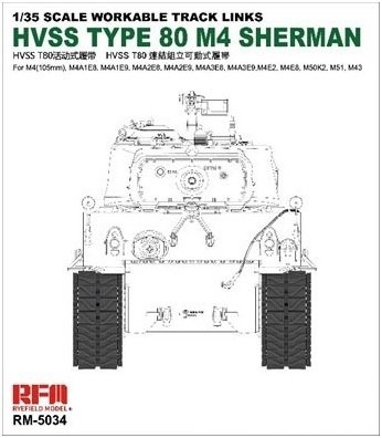 HVSS T80 Track for M4 Sherman 1/35 - RFM