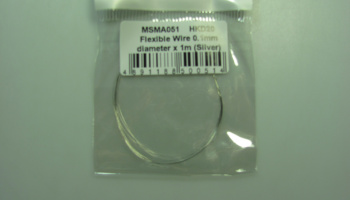Flexible Wire 0.1mm diameter x 1m (Silver) - MSM Creation