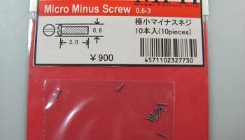 Micro Minus Screw 0,6x3 - Model Factory Hiro