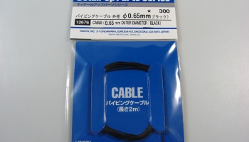 Piping Cable 0,65 mm Black - Tamiya