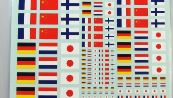 Flags France, China, Finland, Germany, Holland, Japan - COLORADODECAL