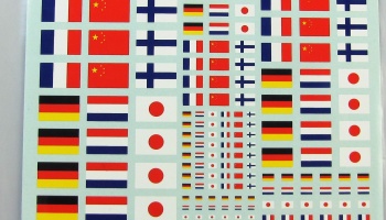 SLEVA 30% DISCOUNT - Flags France, China, Finland, Germany, Holland, Japan - COLORADODECAL