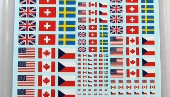 Flags USA, United Kingdom, Switzerland, Canada, Czech Republic - COLORADODECAL