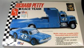 Richard Petty Team Dodge Dart Sportsman Race Car- Ford LN Hauler Truck - AMT