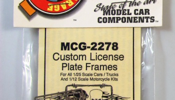 Custom Licence Plate Frames Detail Set - Model Car Garage