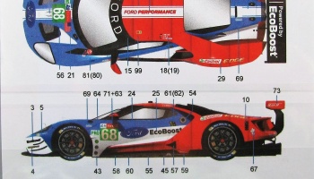 Ford GT Chip Ganassi Team #68 LeMans GTLM 2019 - Decalpool