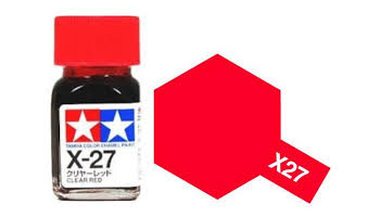 X-27 Clear Red Enamel Paint X27 - Tamiya