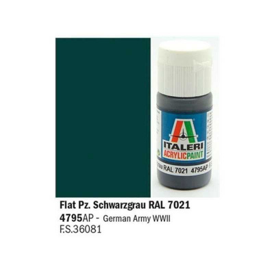 Italeri barva akryl 4795AP - Flat Pz. Schwarzgrau RAL 7021 20ml