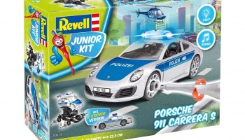 Junior Kit auto 00818 - Porsche 911 Police (světelné a zvukové efekty) (1:20)