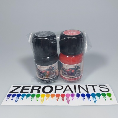 Kawasaki GPZ900R ( Top Gun ) Black & Red Paint Set 2x30ml - Zero Paints