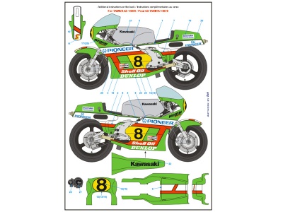KAWASAKI KR500 1982 - 1/12 Decals 1/12 - Blue Stuff