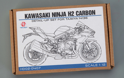Kawasaki Ninja H2 Carbon 1/12 Detail-up Set For Tamiya 14136 - Hobby Design