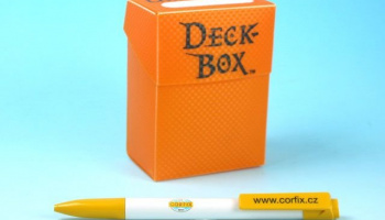 Krabička plastová - oranžová (75karet) (DECK BOX AZTEC SUN-textured)