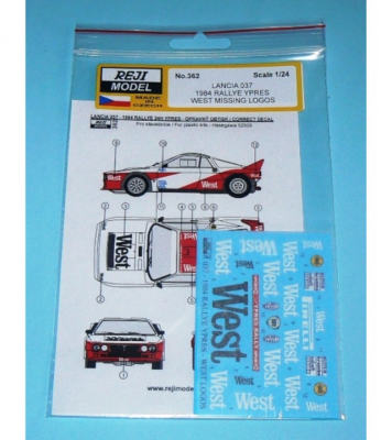Lancia 037 - West logos and others correct inscriptions 1/24 - REJI MODEL