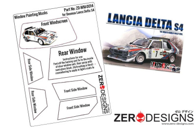 Lancia Delta S4 Rally Window Painting Masks (Beemax) - Zero Paints