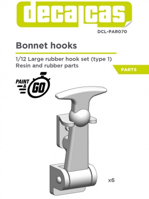 Large Rubber bonnet hooks - Type 1 1/12 - Decalcas