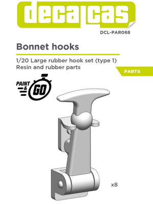 Large Rubber bonnet hooks - Type 1 1/20 - Decalcas