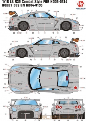 LB R35 Combat Style For HD03-0314 1/18 - Hobby Design