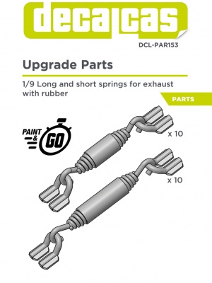 Long and short springs for exhausts with rubber 1/9 - Decalcas