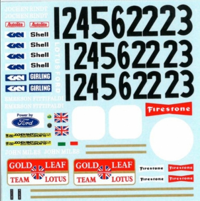 Lotus 72C supplementary Decal (gold leaf) 1/20 - MSM Creation