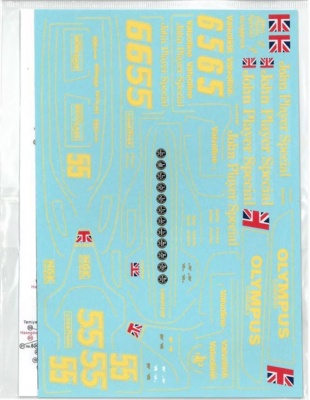 Lotus 79 Sponsor Decal (for Tamiya or Hasegawa) 1/20 - MSM Creation