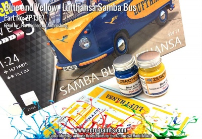 Lufthasa Samba Bus - Blue and Yellow Paint Set 2x30ml - Zero Paints