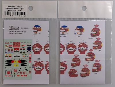 M.Schumacher Decal (Ferrari 1996 - 2006) 1/24 - MSM Creation