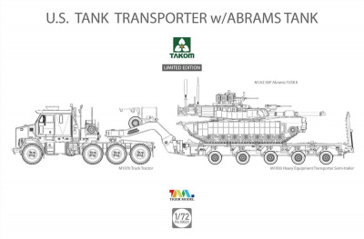M1070 & M1000 w/ M1A2 SEP Abrams Tusk II Limited Edition 1/72 - Takom