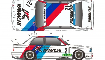 SLEVA 31%(130,-Kč) DISCOUNT- BMW M3 E30 Macau 1991 1/24 - SKDecals