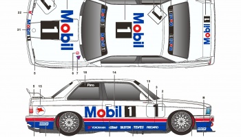 BMW M3 E30 Macau 1992 Mobil 1 - SKDecals
