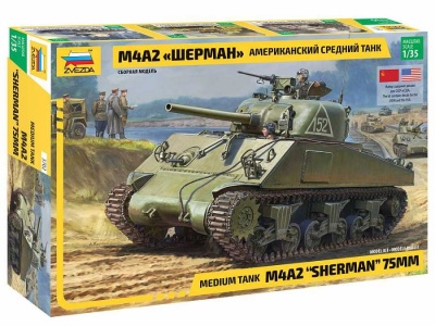 M4 A2 Sherman (1:35) Model Kit tank - Zvezda