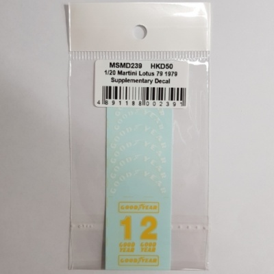 Martini Lotus 79 1979 Supplementary decal (with goodyear) 1/20 - MSM Creation