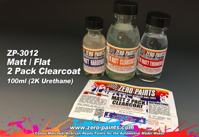 MATT/FLAT 2 Pack Clearcoat 100ml - Zero Paints