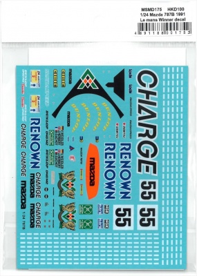 Mazda787B 1991 Le mans Winner decal 1/24 - MSM Creation