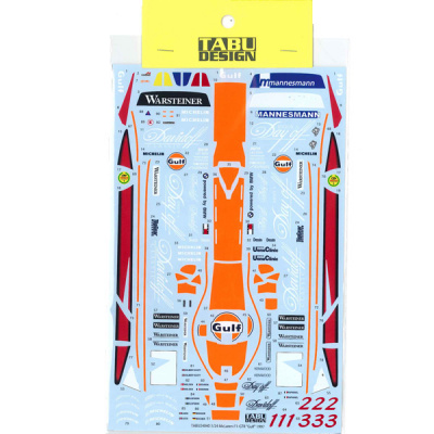 McLaren F1-GTR "Gulf" #1/#2/#3 FIA-GT 1997 (Long Tail) for FUJIMI 125794 1/24  - Tabu Design