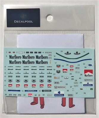 McLaren Marlboro A. Senna Figure & Pit Crew Decal for Tamiya - Decalpool