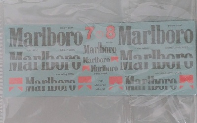 McLaren MP4/8 Supplementary Decal 1/12 - MSM Creation