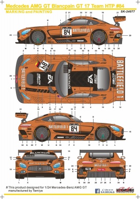 Mercedes AMG GT Blancpain 17 Battlefield - SKDecals