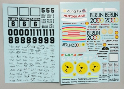 Mercedes Benz 190E "Berlin 2000" 1992 DTM & Macau Decal 1/43 - MSM Creation