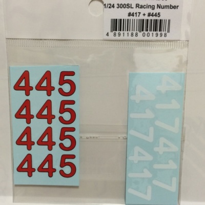 Mercedes Benz 300SL Racing Number Decals #417 + #445 1/24 - MSM Creation