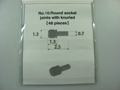 Metal Rivet No.10 Round Socket Joints With Knurled-L -  Model Factory Hiro