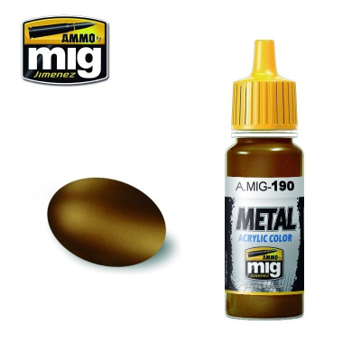 METALLIC Old Brass Metal Acrylics  (17 ml) – AMMO Mig