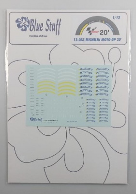 MICHELIN 20's Tire markings 1/12 Decals - Blue Stuff