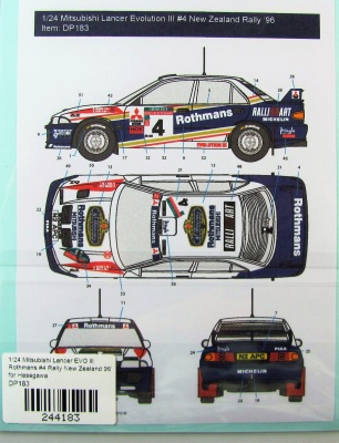 Mitsubishi Lancer EVO III Rothmans #4 New Zealand 96 - Decalpool