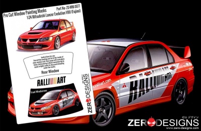 Mitsubishi Lancer Evo VIII Pre Cut Window Painting Masks (Fujimi) - Zero Paints