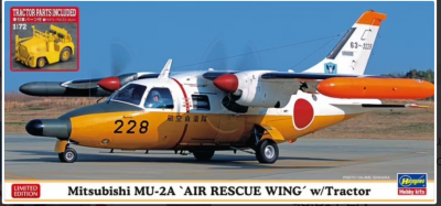 Mitsubishi MU-2A 'Air Rescue Wing' w/Tractor 1/72 - Hasegawa