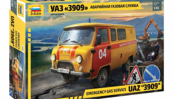 Emergency gas service UAZ "3909" (1:43) Model Kit 43003 – Zvezda