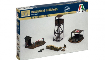Model Kit budova - BATTLEFIELD BUILDINGS (1:72) - Italeri