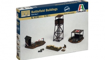 Model Kit budova - BATTLEFIELD BUILDINGS (1:72) - Italeri