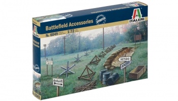 Model Kit doplňky - WWII - BATTLEFIELD ACCESSORIES (1:72) - Italeri